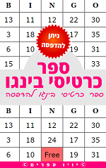 ספר כרטיסי בינגו