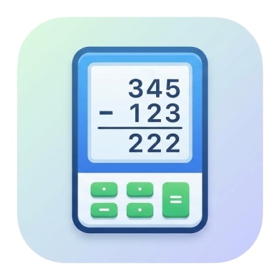 מחשבון חיסור במאונך