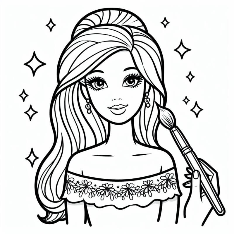 דף צביעה של ברבי דף צביעה של ברבי