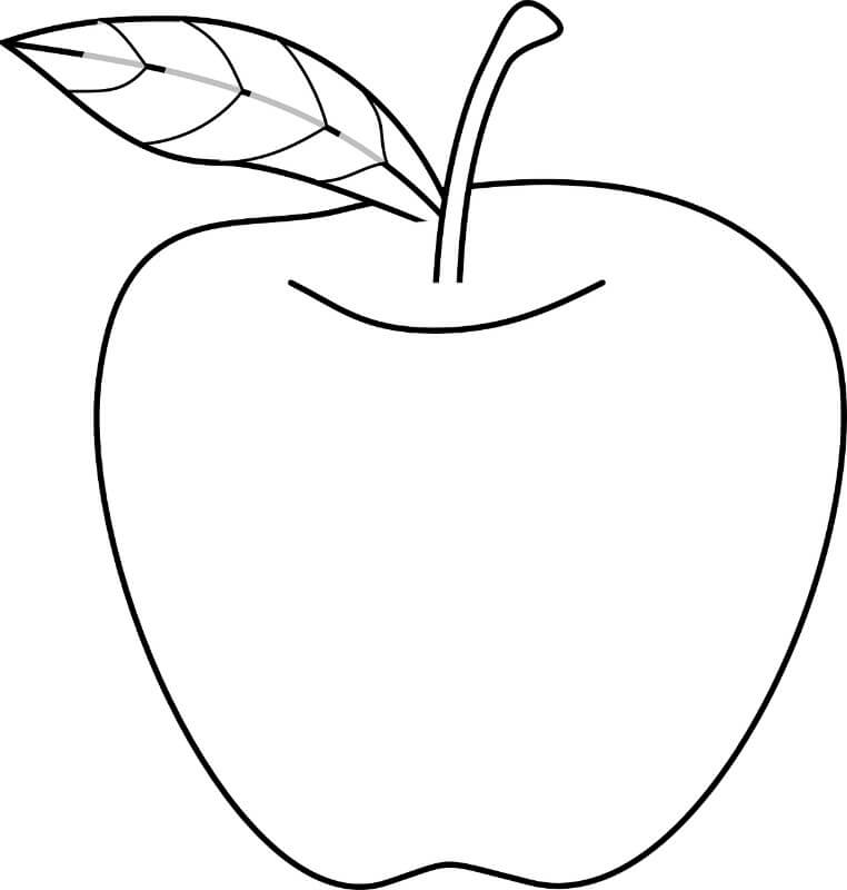 דף צביעה תפוח 2