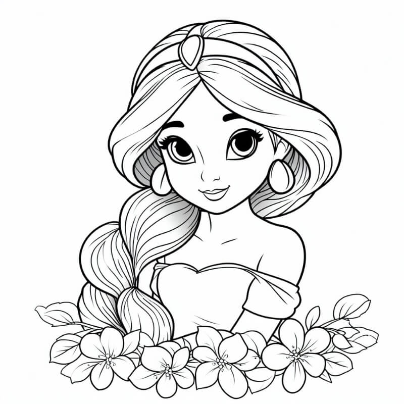 דף צביעה של נסיכה יפה דף צביעה של נסיכה יפה