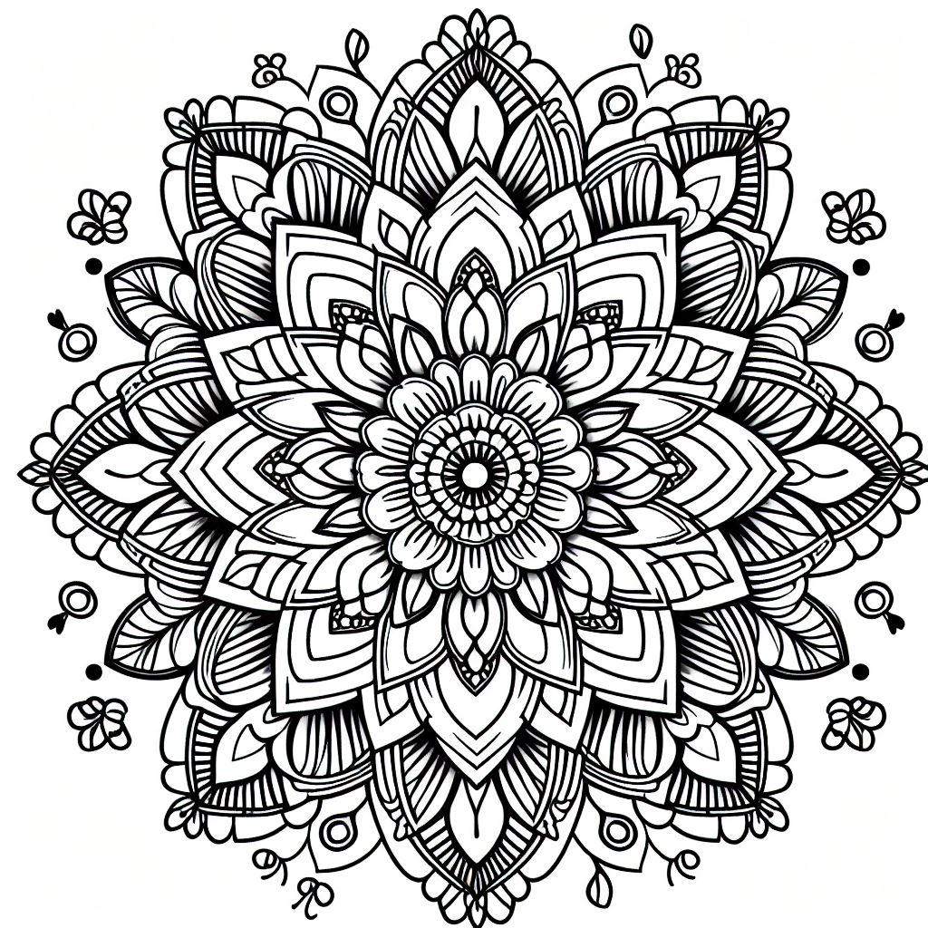 מנדלה פרח יפה לצביעה מנדלה פרח יפה לצביעה