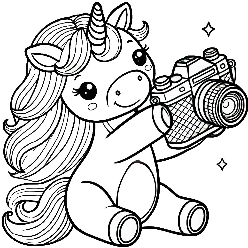 חד קרן עם מצלמה לצביעה חד קרן עם מצלמה לצביעה