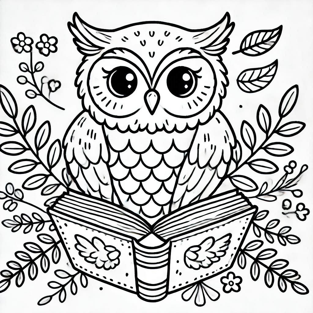 ינשוף קורא ספר לצביעה ינשוף קורא ספר לצביעה