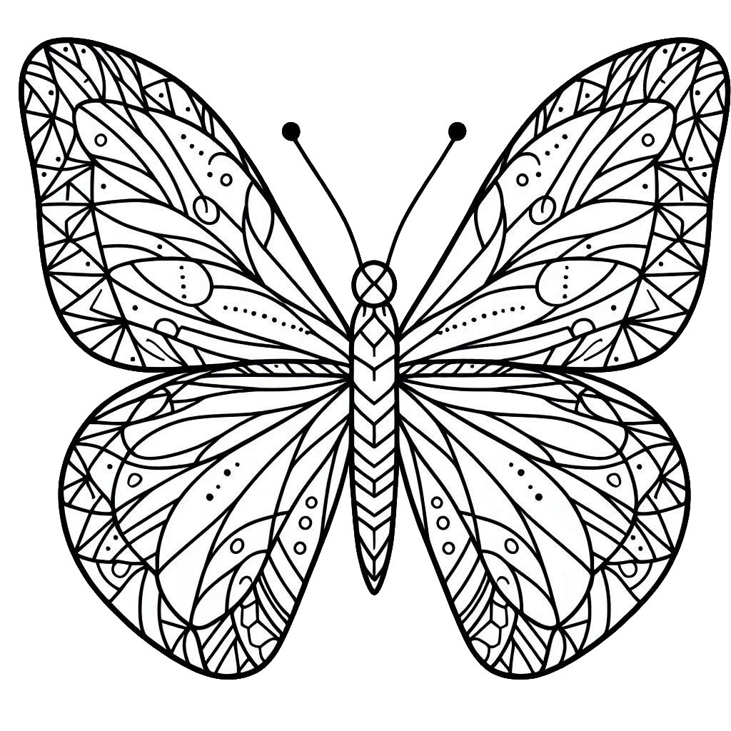 דף צביעה של פרפר יפה דף צביעה של פרפר יפה