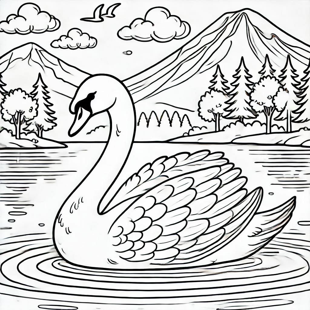 דף צביעה של ברבור מהמם דף צביעה של ברבור מהמם