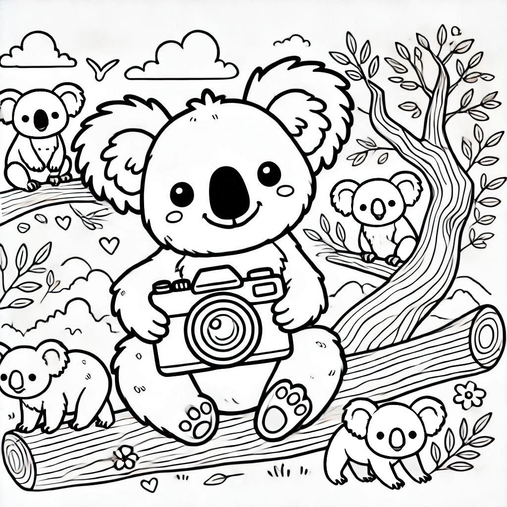 קואלה עם מצלמה לצביעה קואלה עם מצלמה לצביעה