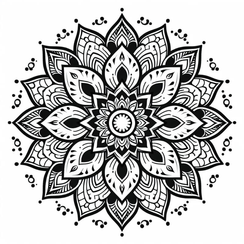 tattoos mandala coloring page 