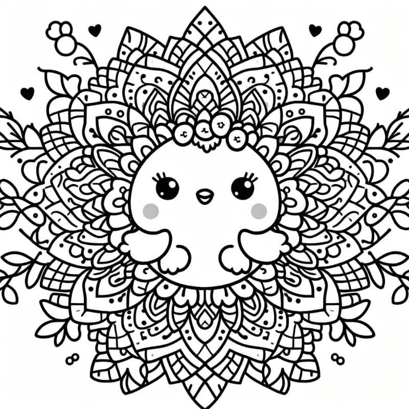 מנדלה חיה חמודה לצביעה מנדלה חיה חמודה לצביעה