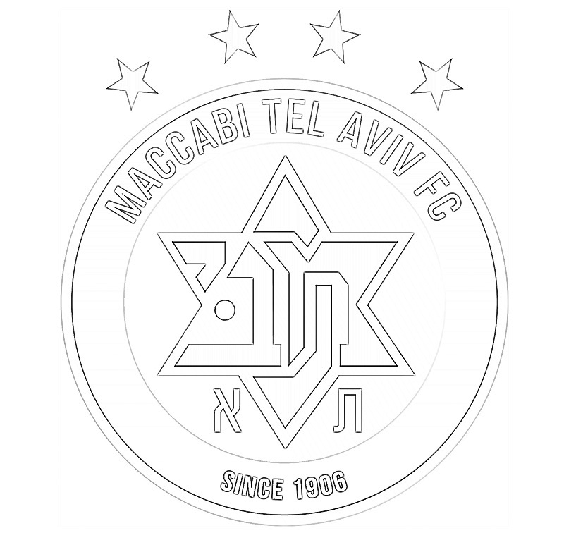 סמל מכבי תל אביב לצביעה סמל מכבי תל אביב לצביעה
