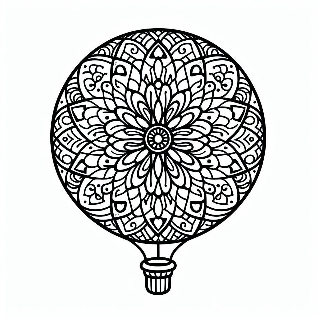 דף צביעה של מנדלה בלון דף צביעה של מנדלה בלון