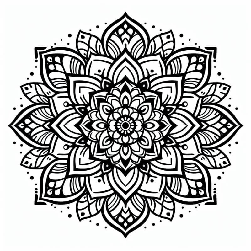 דף צביעה של מנדלה מרגיעה דף צביעה של מנדלה מרגיעה