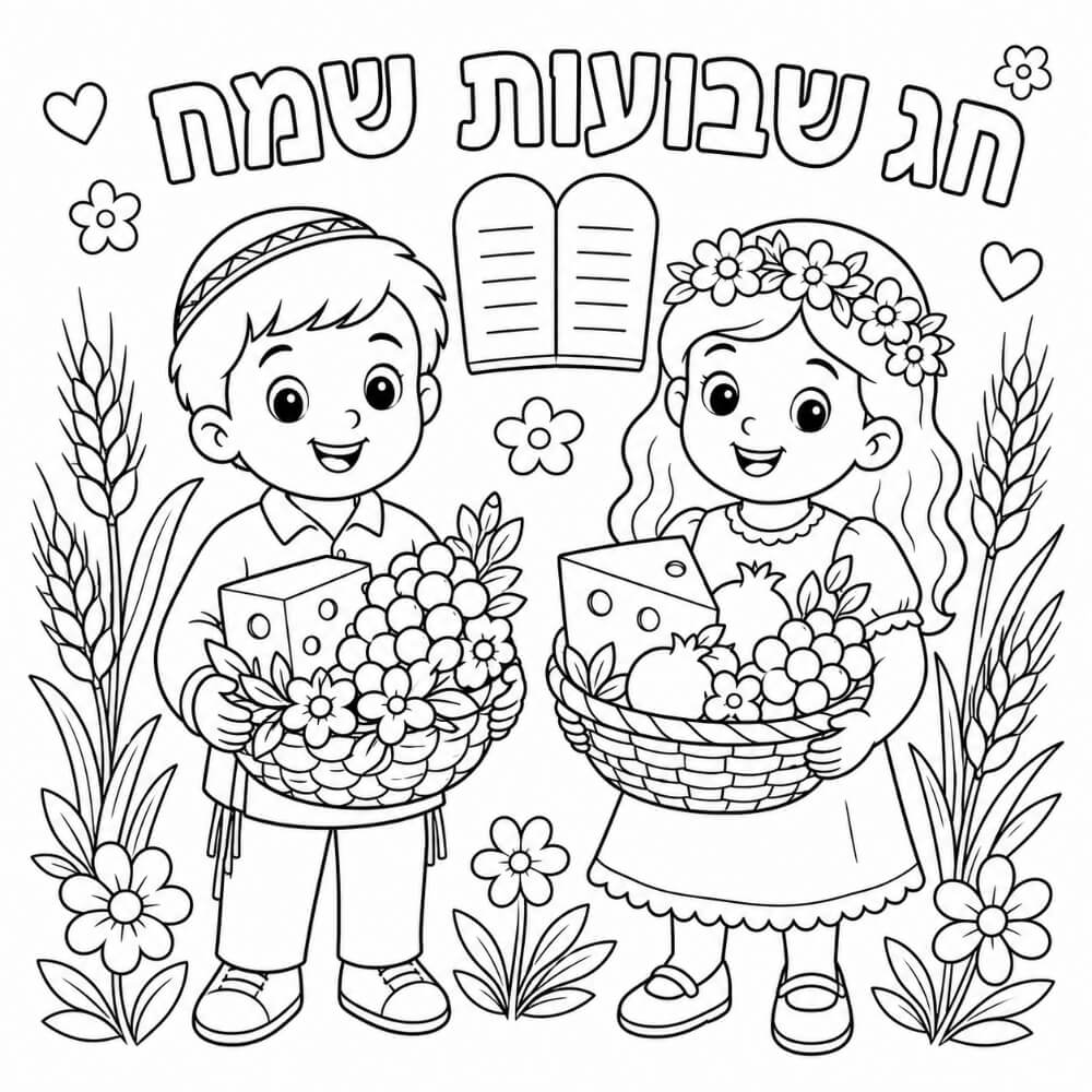 דף צביעה של חג שבועות דף צביעה של חג שבועות