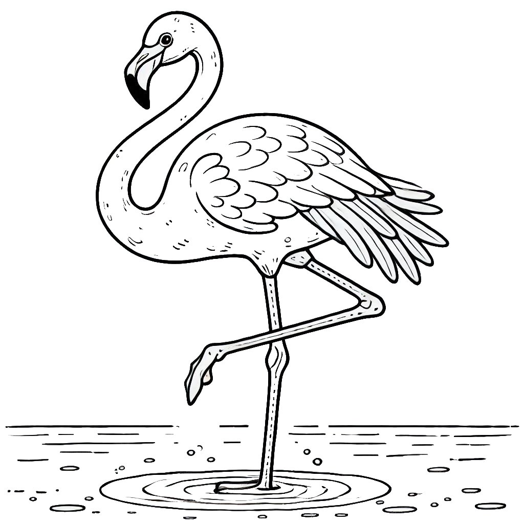 דף צביעה של פלמינגו דף צביעה של פלמינגו