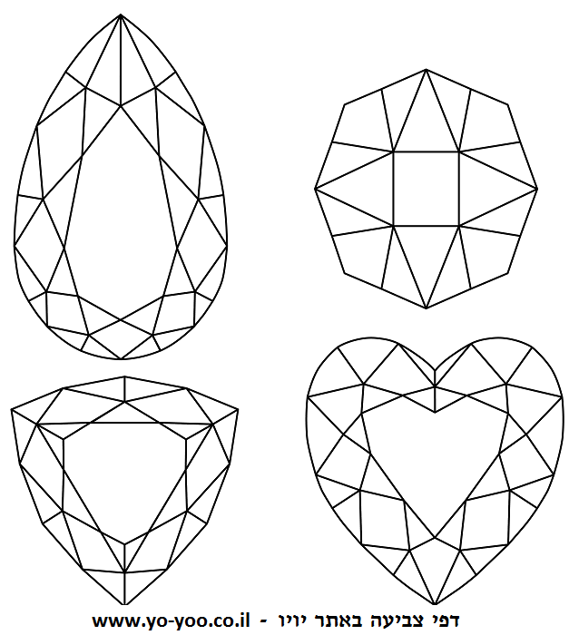 תכשיטים דף צביעה תכשיטים דף צביעה