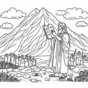משה ולוחות הברית לצביעה