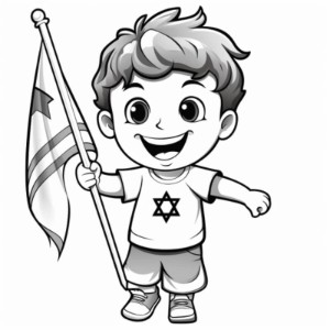 ילד עם דגל ישראל