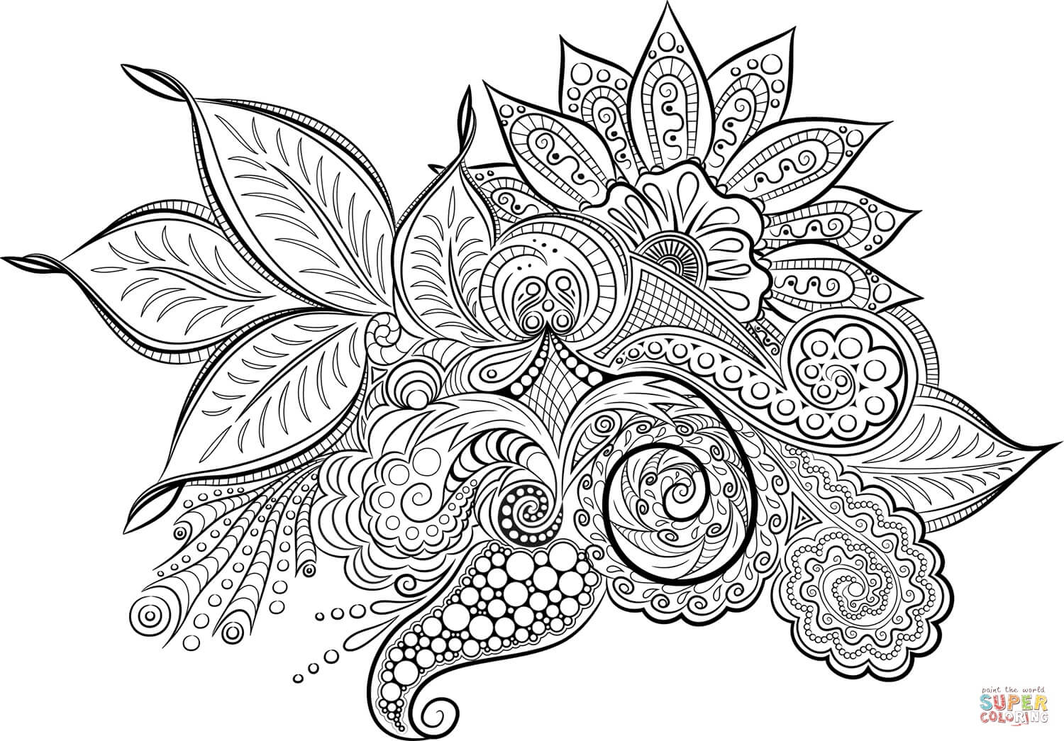 מנדלת פרחים לצביעה מנדלת פרחים לצביעה