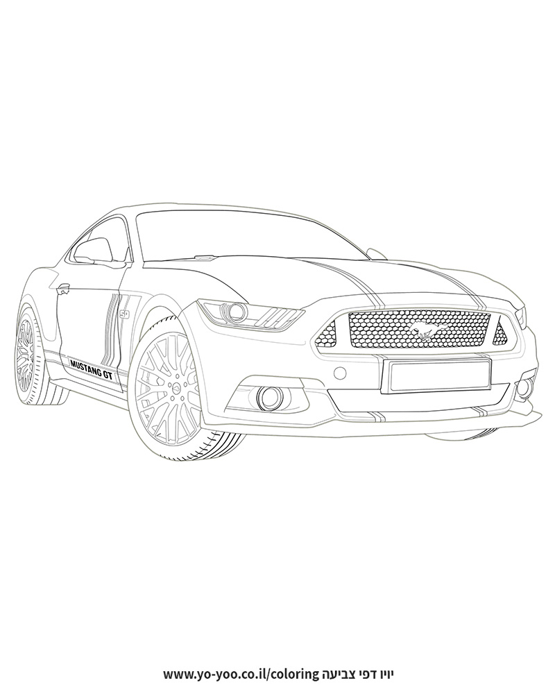 דף צביעה פורד מוסטנג דף צביעה פורד מוסטנג