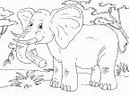 דף צביעה של פיל