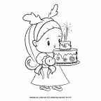 צביעת עוגת יום הולדת