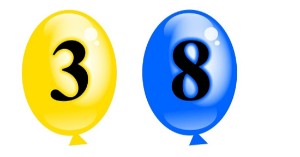 המספר 38 בצורת בלון
