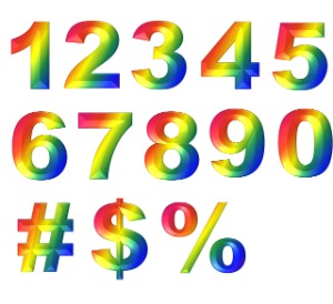 תמונה של מספרים צבעוניים