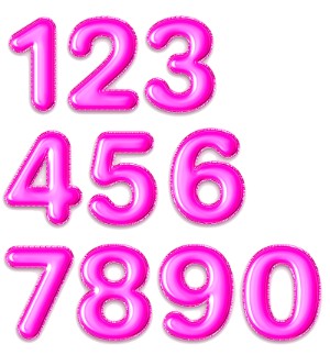 תמונה של מספרים בצבע ורוד