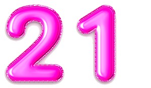 המספר 21 ורוד
