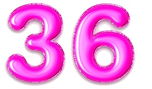 המספר 36 ורוד