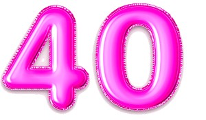 המספר 40 ורוד