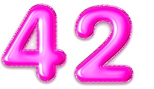 המספר 42 ורוד