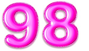 המספר 98 ורוד