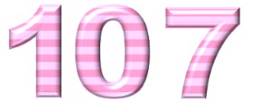 המספר 107 ורוד מרשמלו