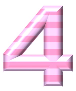 המספר 4 ורוד מרשמלו