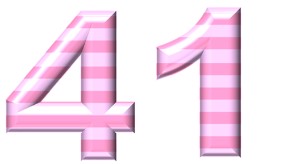 המספר 41 ורוד מרשמלו