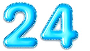 המספר 24 כחול