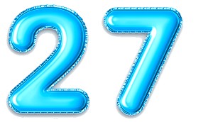 המספר 27 כחול