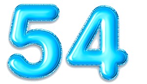 המספר 54 כחול