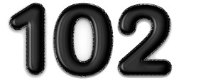 המספר 102 שחור