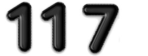 המספר 117 שחור