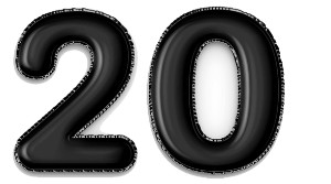 המספר 20 שחור