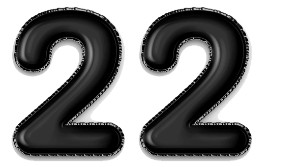 המספר 22 שחור