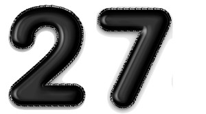 המספר 27 שחור