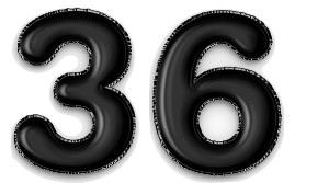 המספר 36 שחור