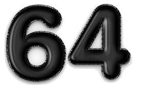 המספר 64 שחור