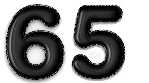 המספר 65 שחור