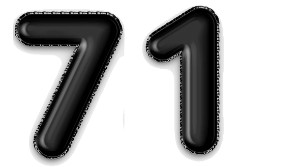 המספר 71 שחור