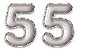 המספר 55 כסף