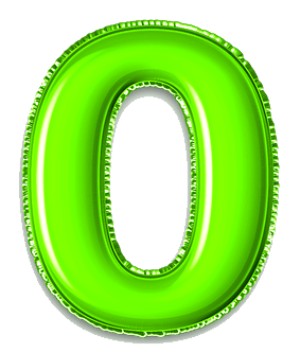 המספר 0 ירוק